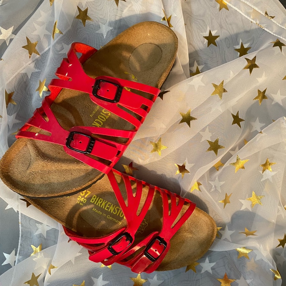 Size 37 Gorgeous Red Birkenstock Granadas!!!